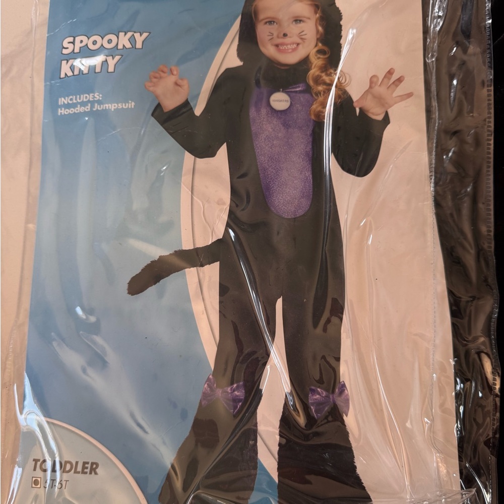 Spooky Kitty Toddler Costume - Black and Purple